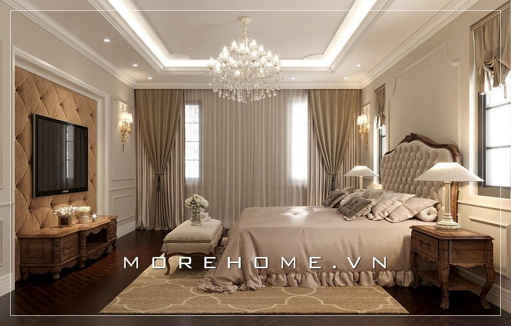 Trọn bộ sưu tập các mẫu thiết kế phòng ngủ biệt thự cuốn hút